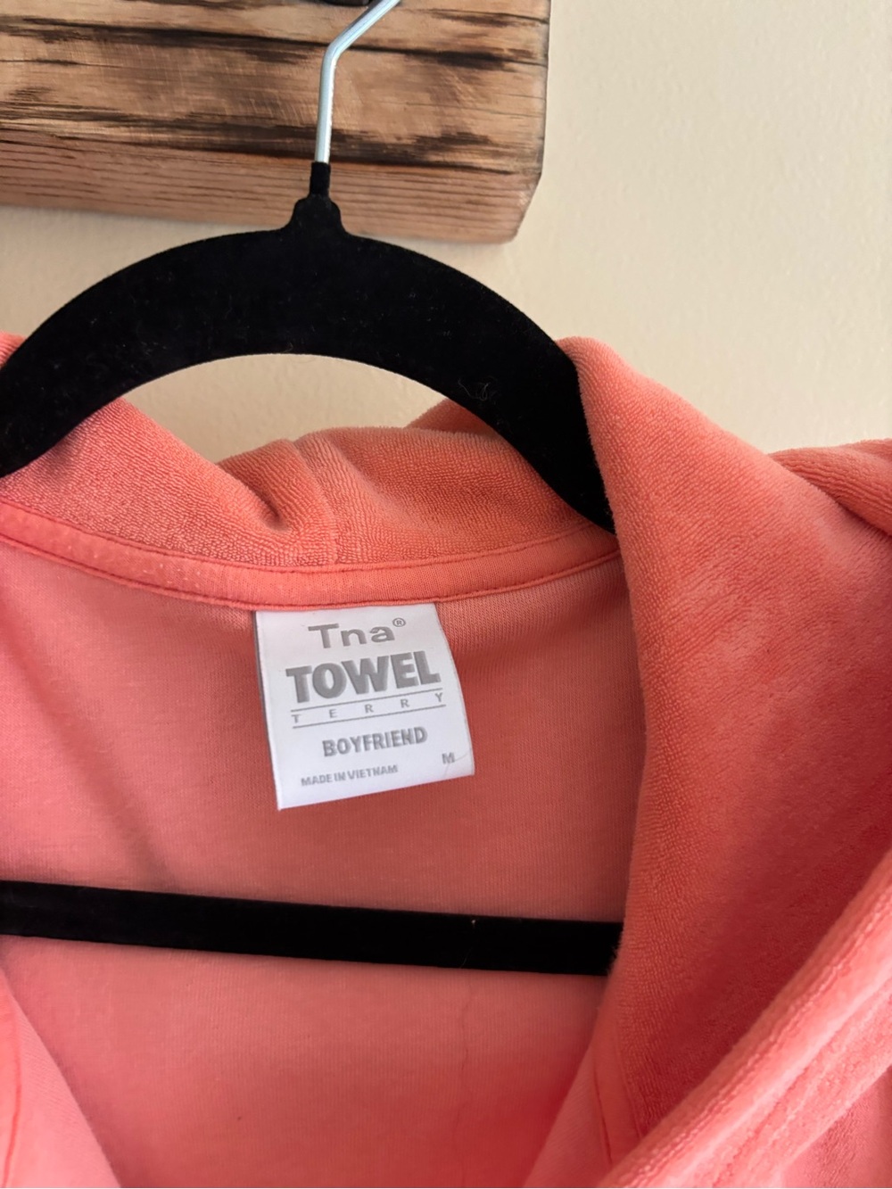 43.) TNA / Towel / Boyfriend Coral Zip-Up Hoodie - Oversized - Picture 4 of 7